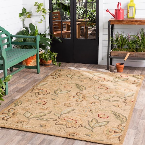Artistic Weavers Lilium Beige 8 Ft X Round All Weather Patio Area Rug Jan1011 8rd Artistic Weavers Lilium Beige 8 Ft X, Outdoor All Weather Area Rugs