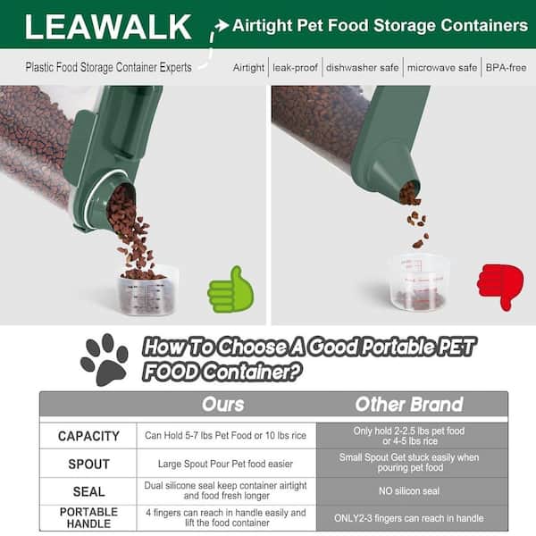 15 Lb Dog Food Storage Container Airtight Pet Food Storage