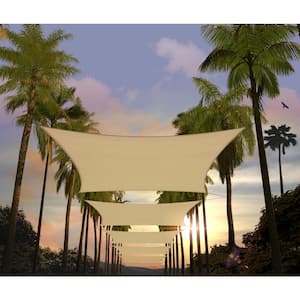 Garden Rectangle Sun Shade Sail Sun Shelter 95% Anti-UV Mesh Net 4 Colors NBTS 
