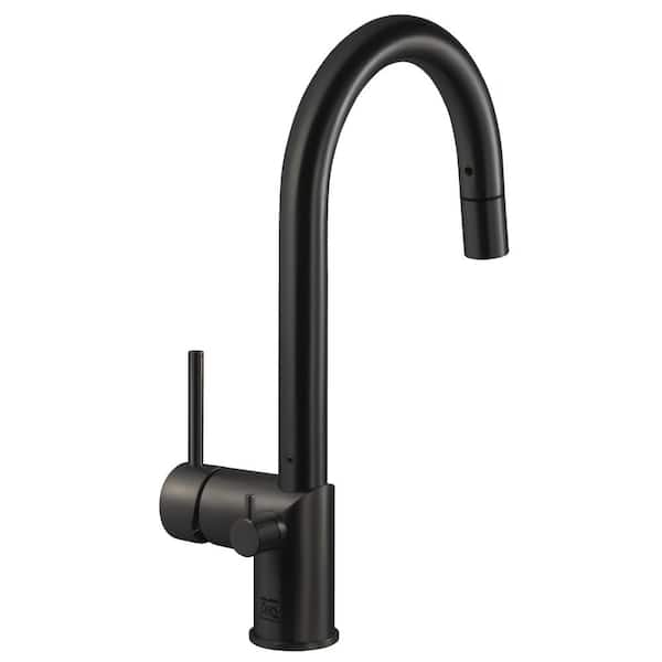 HOUZER Sentinel Sentinel Single-Handle Pull Down Sprayer Kitchen Faucet with Hot Water Safety Switch in Oil Rubbed Bronze