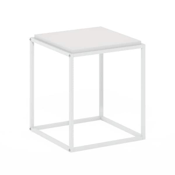 Furinno Moretti 17.4 in. Tall Solid White/White Wood 1-Shelf Stackable Bookcase