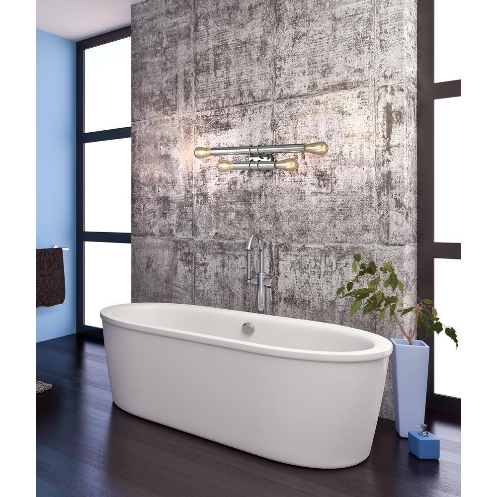 Drucker Chrome Dimmable Cylinder Vanity Light