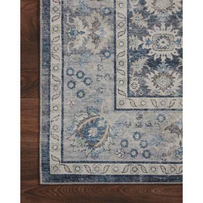 Leesa Charcoal/Grey 7 ft. 6 in. x 9 ft. 6 in. Traditional Polyester Area Rug