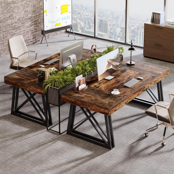 TRIBESIGNS WAY TO ORIGIN Halseey 63 in. Rectangular Rustic Brown