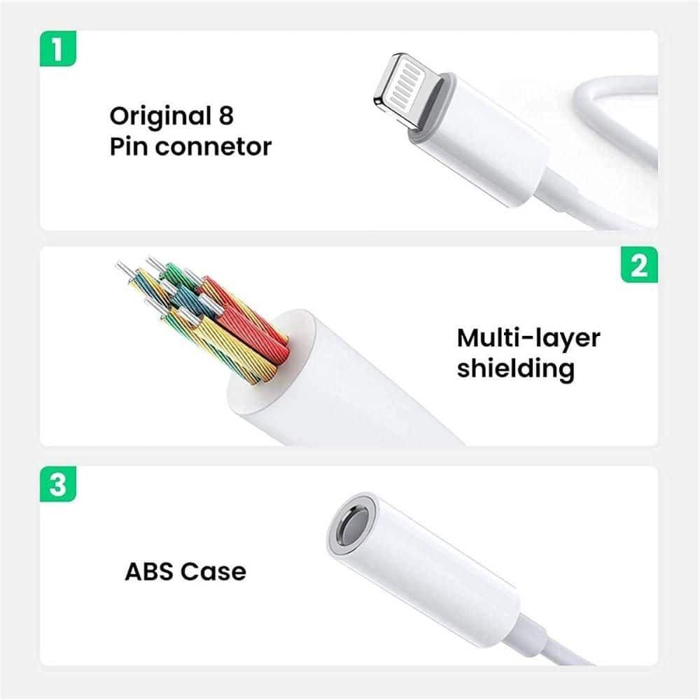 Lukyamzn Lightning to 3.5 mm Headphone Jack Adapter - Thumbnail 3