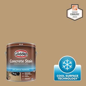 1 gal. PPG1086-5 Earthy Ocher Solid Interior/Exterior Concrete Stain with Cool Surface Technology