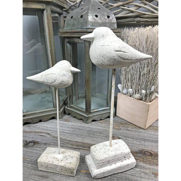 Unbranded Cement Bird Sculpture with Small Stand