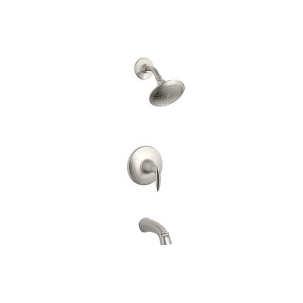 KOHLER Alteo Rite-Temp 1-Handle 1-Spray Tub and Shower Faucet Trim Kit in Brushed Nickel (Valve Not Included)
