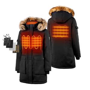 Women's XX-Large Black 7.38-Volt Lithium-Ion Thermolite Heated Parka Jacket with (1) 4.8 Ah Battery and Charger