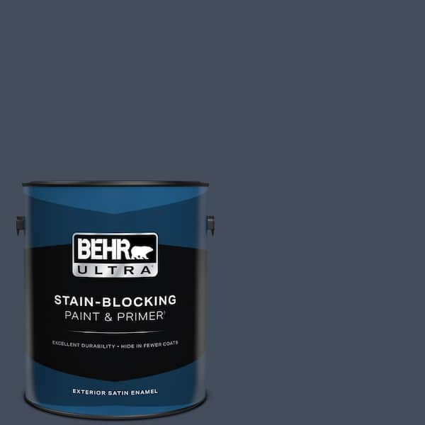 BEHR ULTRA 1 gal. #S520-7 Night Flight Satin Enamel Exterior Paint & Primer