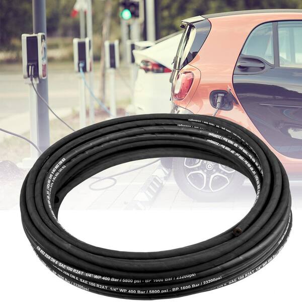 SKYSHALO Hydraulic Hose 3/8 in. x 50 ft. Coiled Hydraulic SKYSHALO Hydraulic Hose 3/8 in. x 50 ft. Coiled Hydraulic