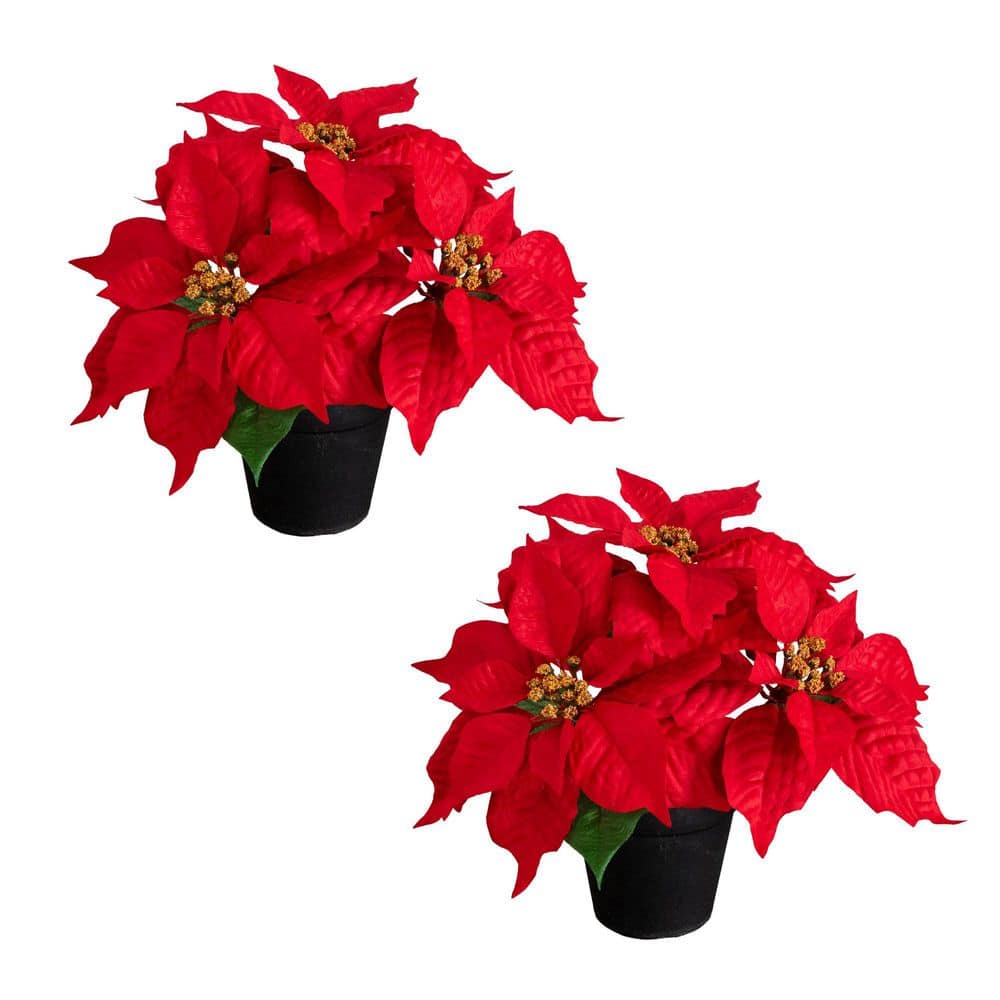9 in. Artificial Poinsettia Plant - Set of 2 price history on PriceWatchPro