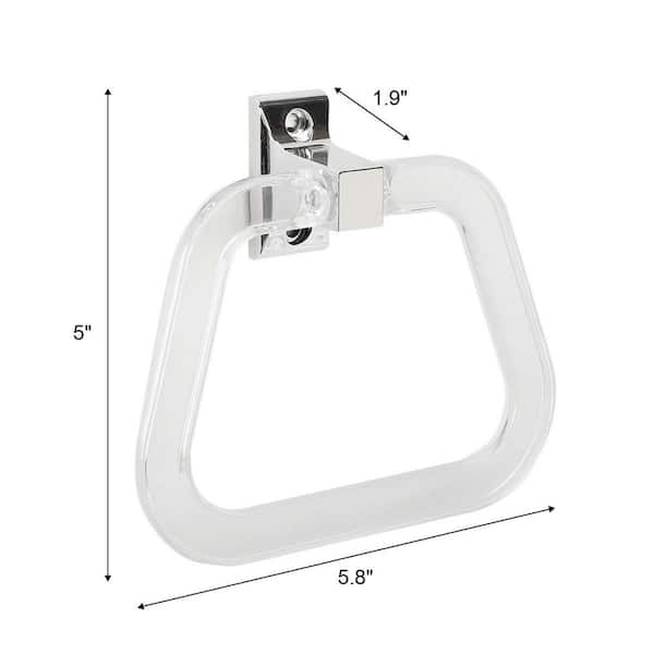 1-Pack Wall Mounted Towel Ring in Chrome