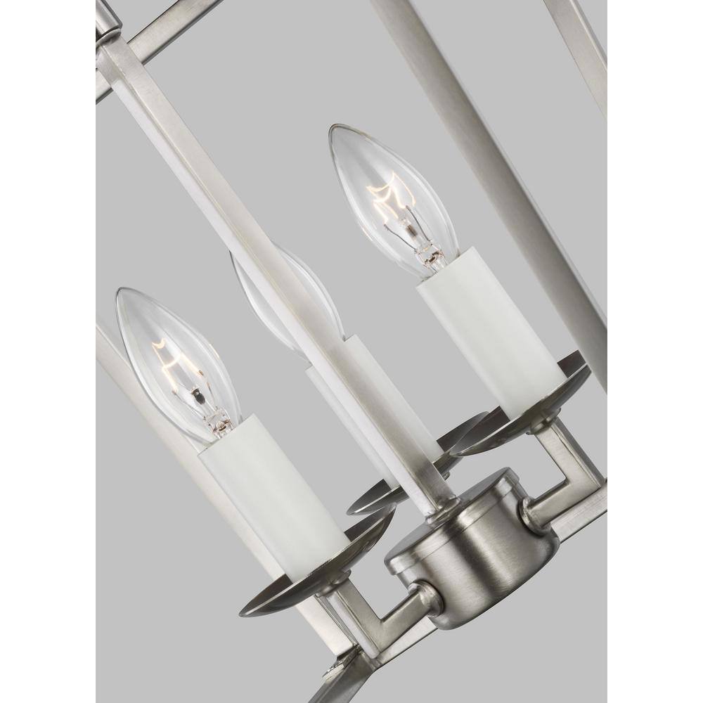 Elegant 3-Light Brushed Nickel Mini Pendant for Indoor/Outdoor