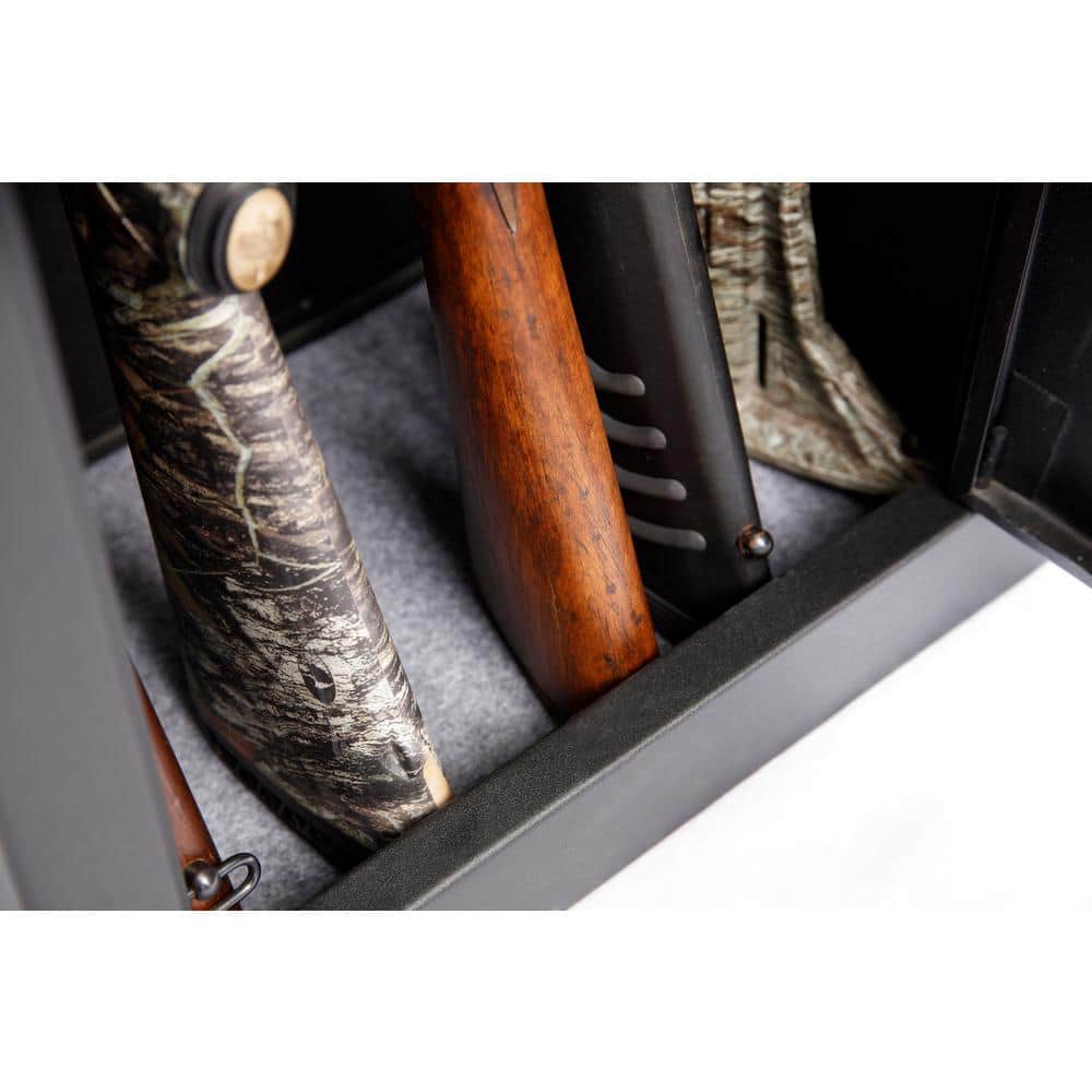 Black 49" Heavy-Duty Metal 5-Gun Security Cabinet