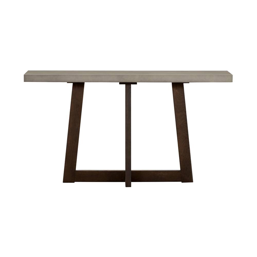 Elodie Gray Concrete and Oak Console Table