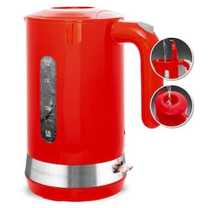 MegaChef 7 Cup Electric Tea Kettle and 2 Slice Toaster Combo in Red  985120246M - The Home Depot