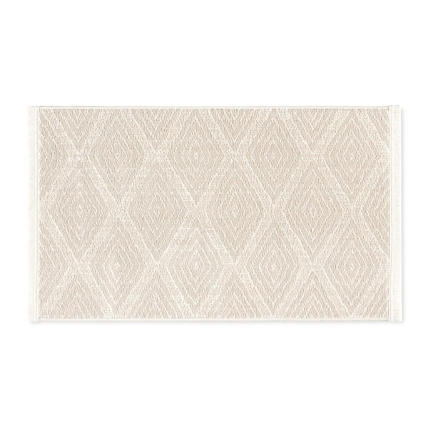 TOWN & COUNTRY LIVING Everyday Rein Solid Diamond Beige 2 ft. x 3 ft. Machine Washable Rug