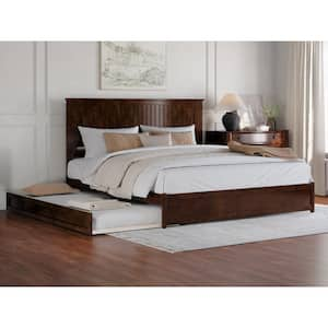 AFI Malta White Solid Wood Frame Queen Platform Bed with Panel ...