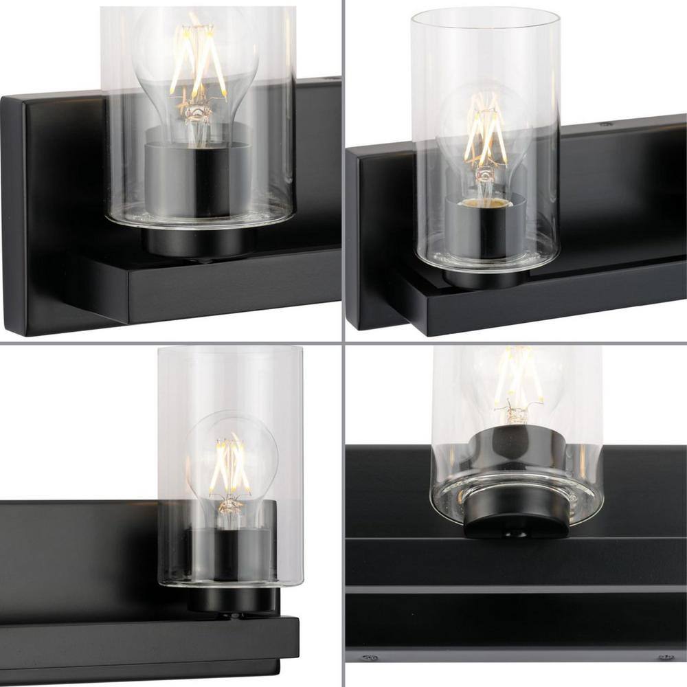 Goodwin Matte Black 4-Light Cylinder Vanity Light
