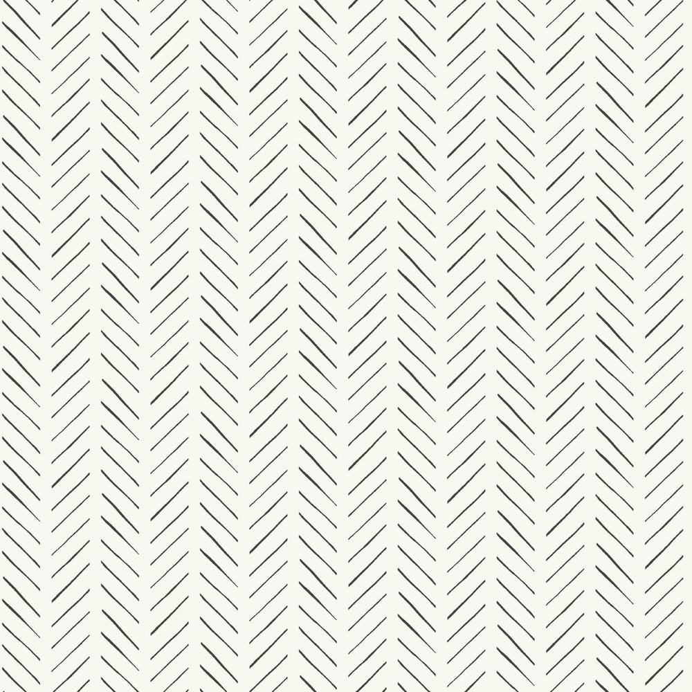 Magnolia Home by Joanna Gaines Pick-Up Sticks Black Paper Peel & Stick Repositionable Wallpaper Roll (Covers 34 Sq. Ft.) -  PSW1020RL