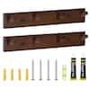 Oumilen 2-Pack Wall Mounted Wood Coat and Hat Rack, 6 Hooks, Light Brown  SN328 - The Home Depot