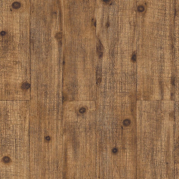 The Wallpaper Company 56 sq. ft. Medium Brown Wood with Knots Wallpaper