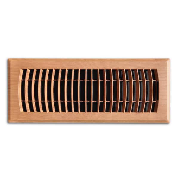 Hampton Bay Faux Wood 4 in. x 12 in. Plastic Floor Register in Oak Grain