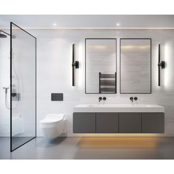 Admiral Matte Black/Gold Integrated LED Sconce