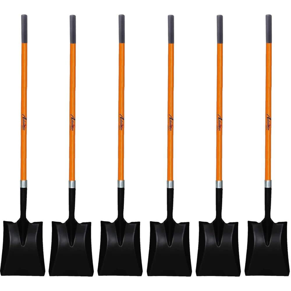 Ashman Online 47 in. L Fiberglass Long Handle Transfer Square Shovel ...