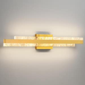 27in. 1-light Gold LED Vanity Light Bar, Dimmable Bathroom Light