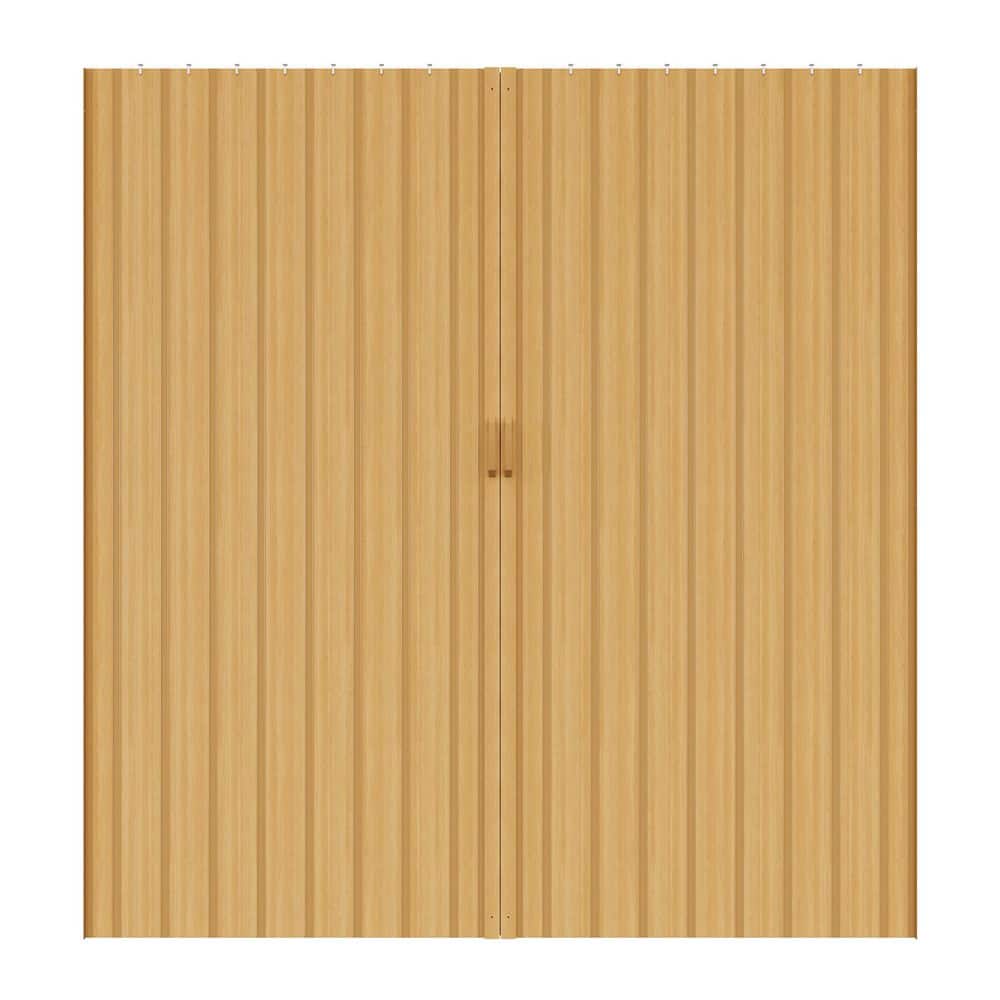 Blackout Door 72 in. x 80 in. Oak Vinyl PVC Accordion Door, Interior Folding Doors for Closet with Hardware Kit price history on PriceWatchPro
