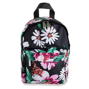 Mini 10 in. Black Floral Backpack