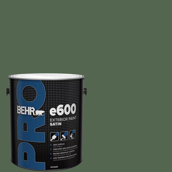BEHR PRO 1 gal. #S410-7 Equestrian Green Satin Exterior Paint