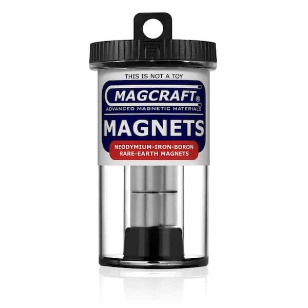 Magcraft Rare Earth 1/2 in. x 1/2 in. Rod Magnet (4-Pack)