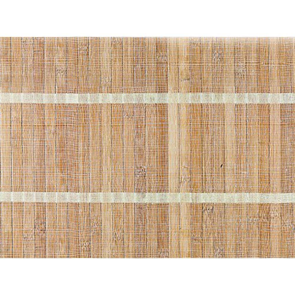 Natural Bamboo 48" x 96" Textured Wainscoting Wall Panel