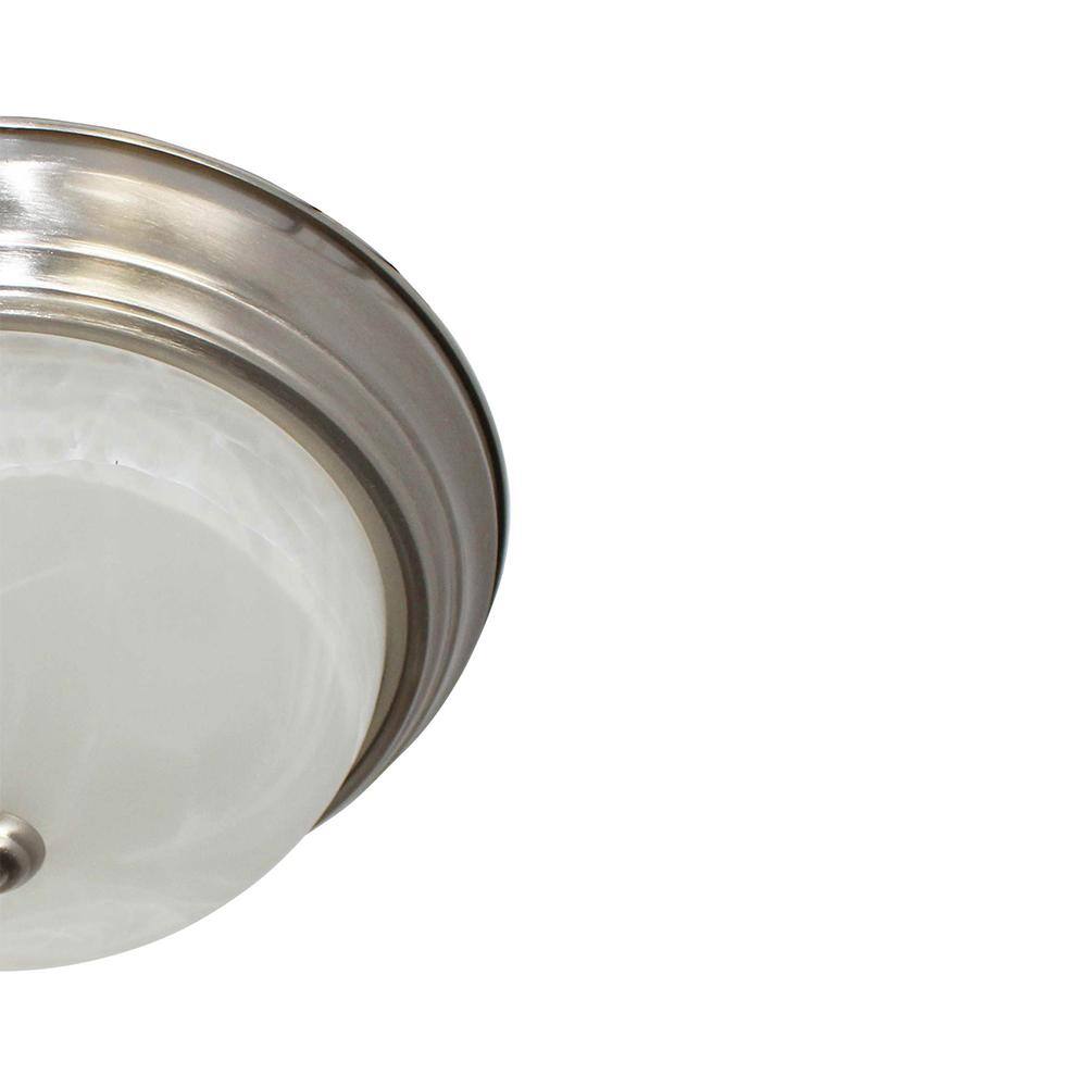 Brushed Nickel and Glass LED Flush Mount Ceiling Light