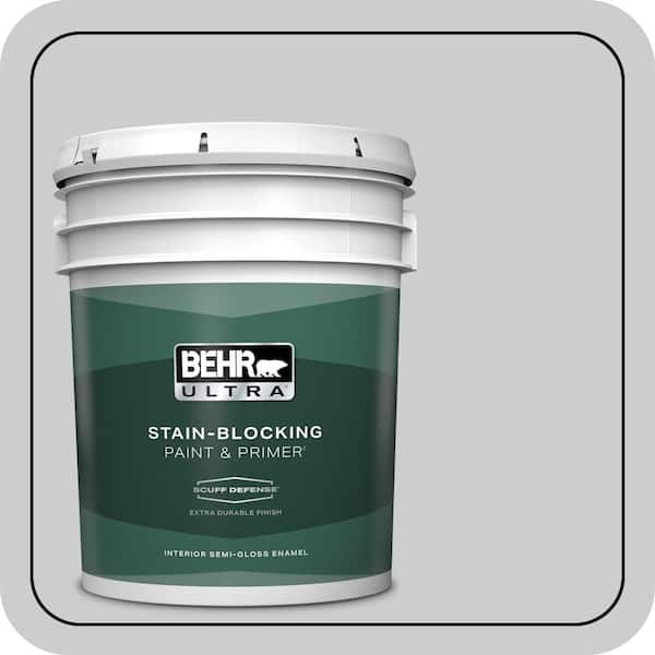 BEHR ULTRA 5 gal. #N500-2 Loft Space Extra Durable Semi-Gloss Enamel Interior Paint & Primer