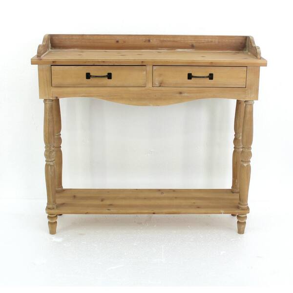 HomeRoots Mariana 38.5 in. Natural Wood End Table