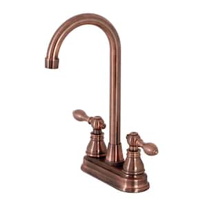 American Classic Two Handle Bar Faucet in Antique Copper