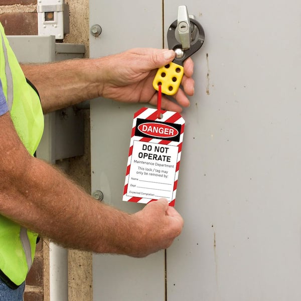 50-Pack Lockout Tagout Tags with Zip Ties, Do Not Operate