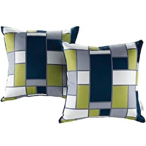 Patio Square Outdoor Throw Pillow Set in Rectangle (2-Piece)