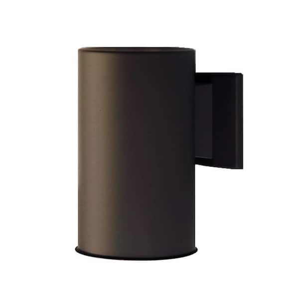 75-Watt Bronze Outdoor Wall Lantern Sconce Down Light