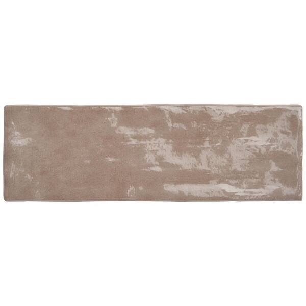 Kingston Taupe 2.55 in. x 0.35 in. Glazed Ceramic Wall Tile Sample