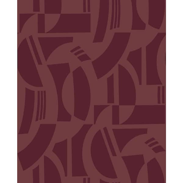 Scott Living III Carter Wallpaper - Burgundy – US Wall Decor