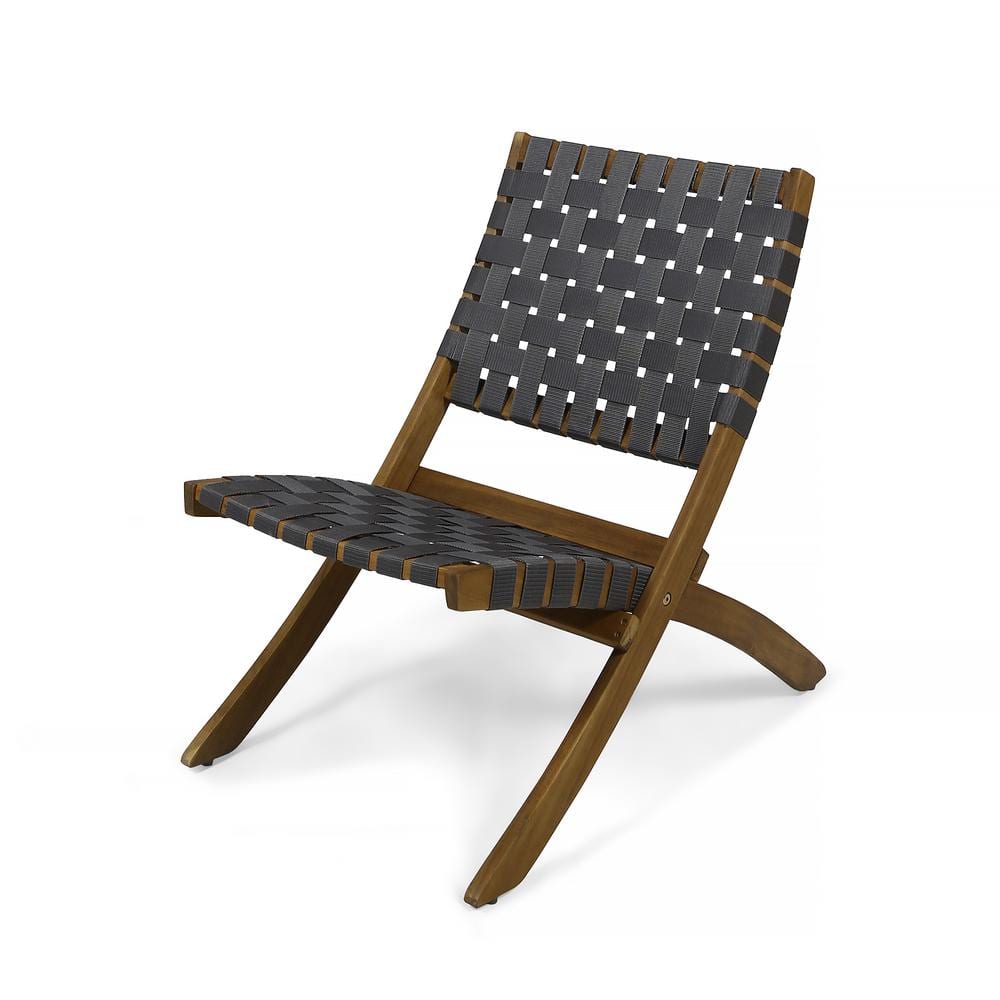 Black and Brown Outdoor Safe Folding Chair Set of 2