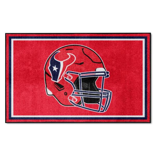FANMATS Houston Texans Red 4 ft. x 6 ft. Plush Area Rug 36195 The