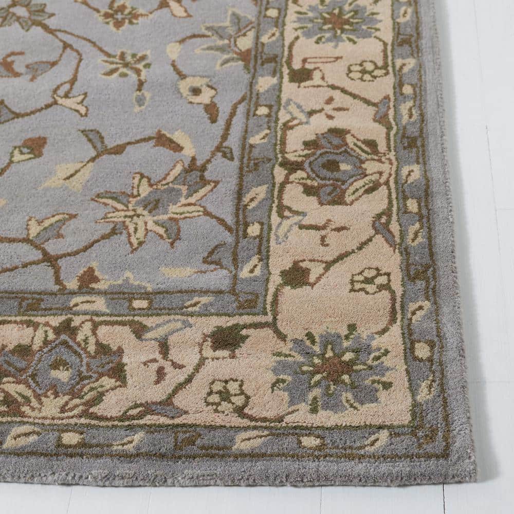 Heritage Hand-Tufted Gray Wool 6' x 9' Rectangular Rug