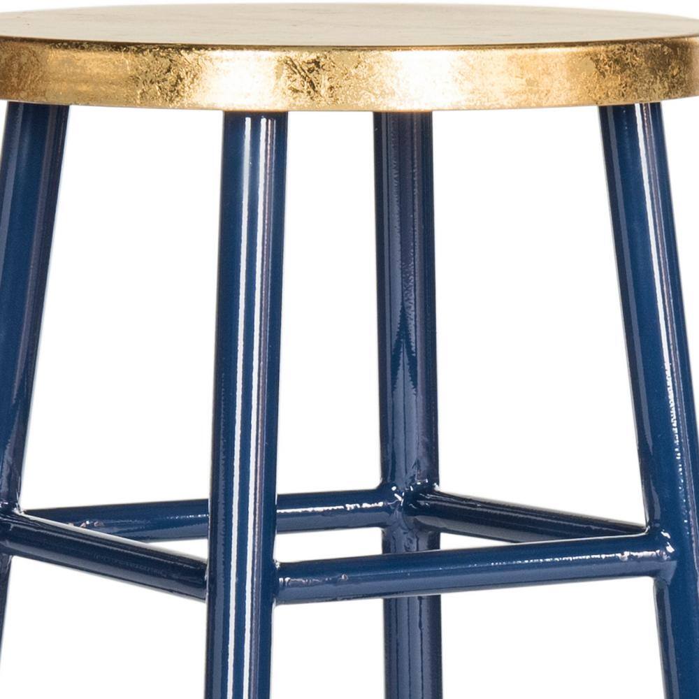 Navy and Dipped Gold 30" Transitional Metal Bar Stool