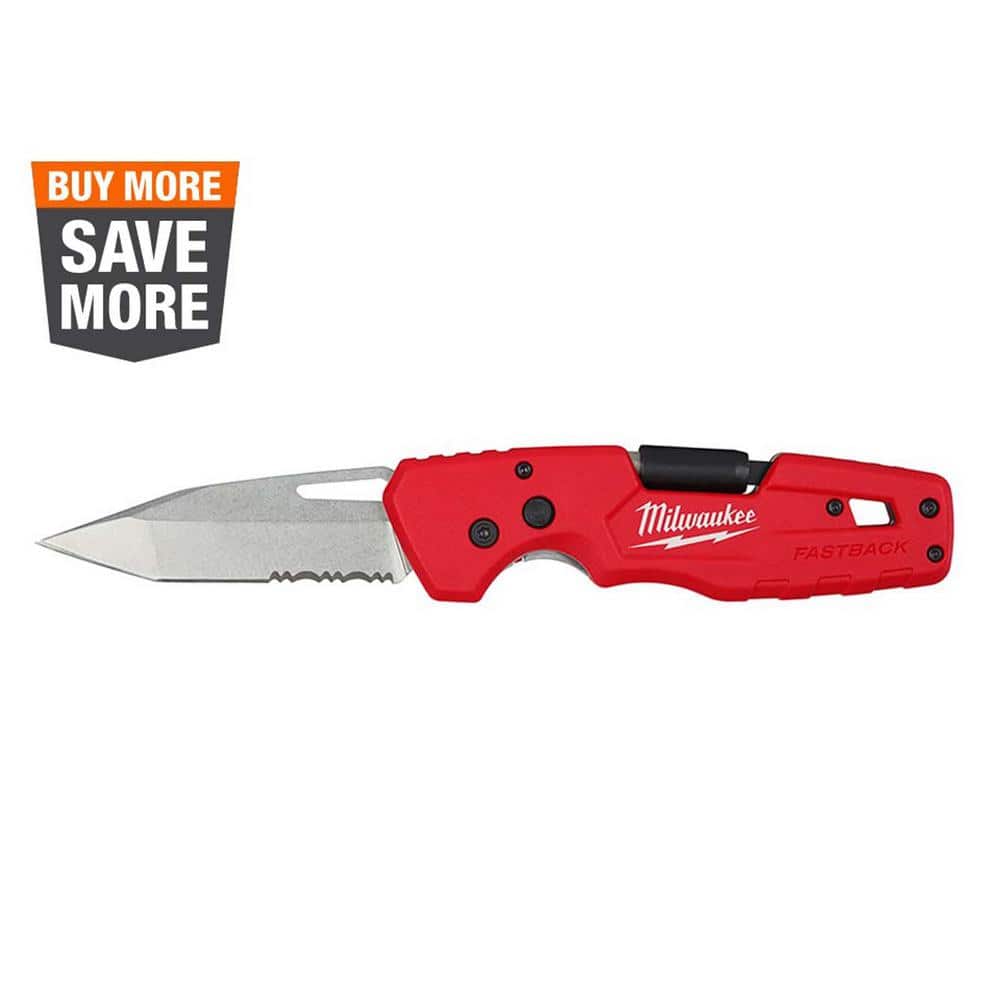 Milwaukee FASTBACK 5- in-1 Folding Knife with 3 in. Blade 48-22